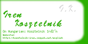 iren kosztelnik business card